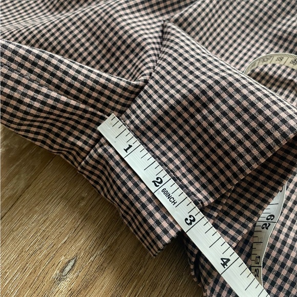 Zara Plaid High Waist Cotton Blend Pleated Shorts Side Zipper Size Medium - Picture 9 of 11